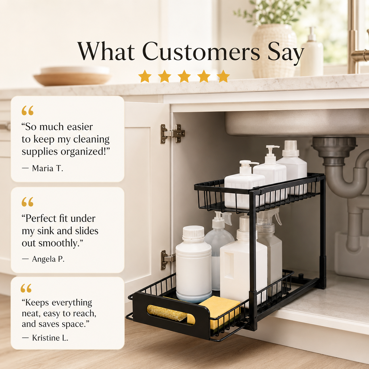 2-Tier Pull-Out Sink Organizer