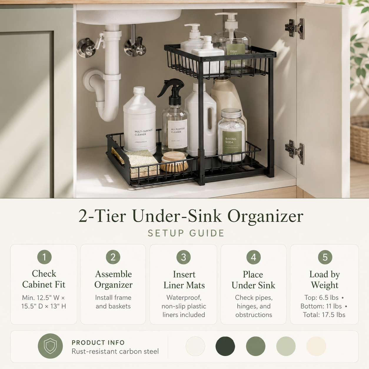 Pull-Out Under Sink Organizer | Simarka
