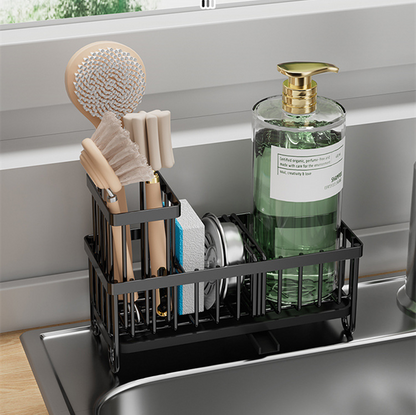 The Flow™ Sink Caddy | Kitchen Sink Organizer with Drain Tray