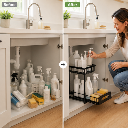 2-Tier Pull-Out Sink Organizer