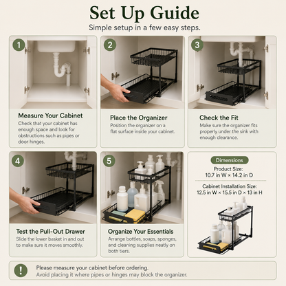 2-Tier Pull-Out Sink Organizer